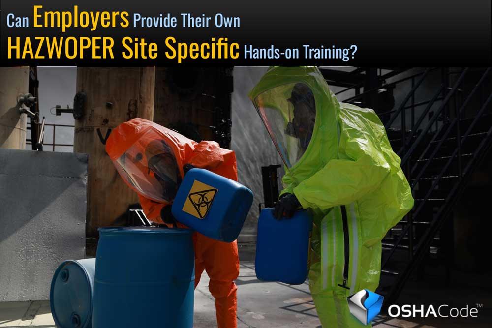 two workers in hazmat suits conducting an onsite drill