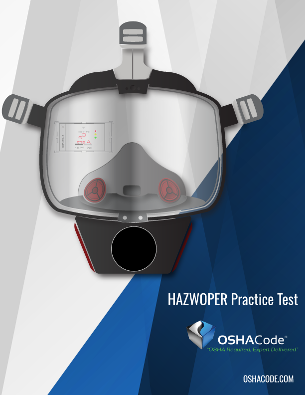 HAZWOPER gas mask with large filters