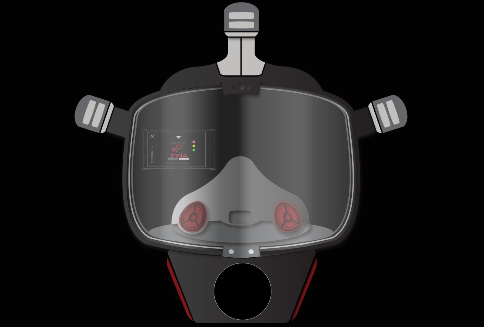 Respiratory mask with heads-up display