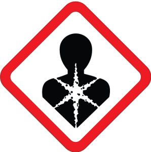 Health hazard symbol with silhouette