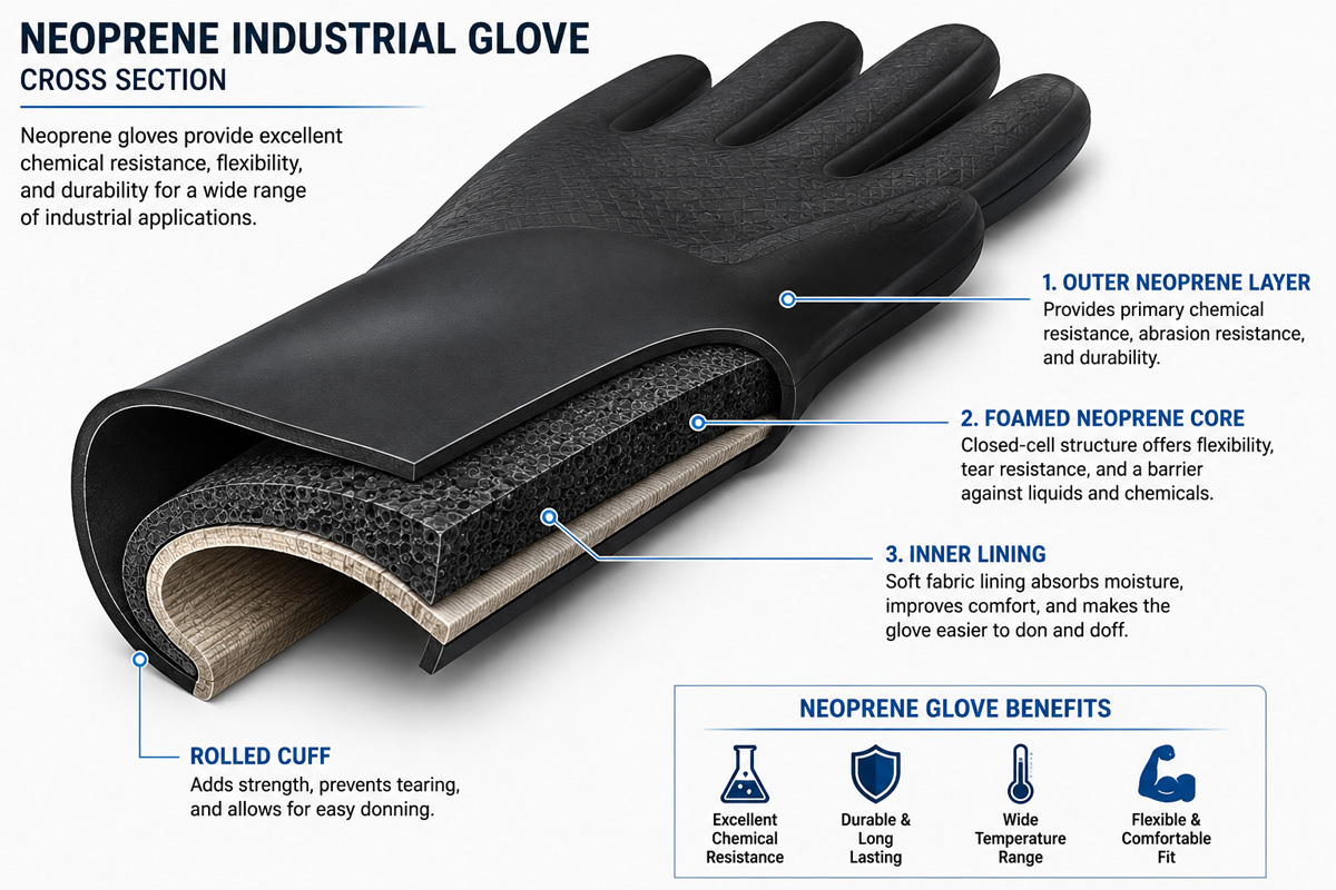 Neoprene Glove Cross Section