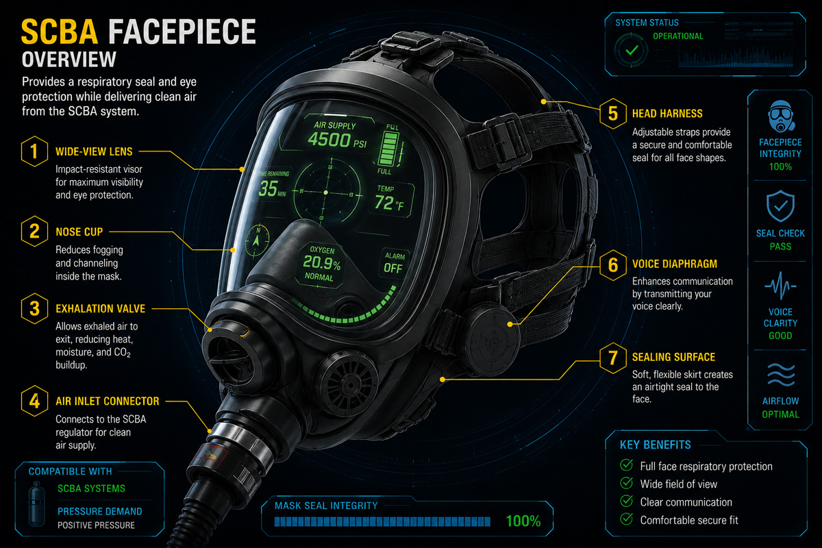SCBA with Heads Up Display (HUD)