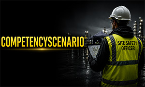 Safety officer at industrial site
