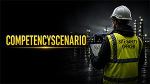 Safety officer at industrial site