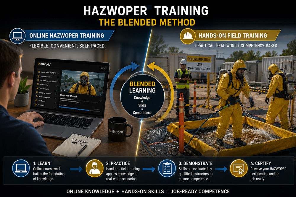 Blended learning for HAZWOPER training