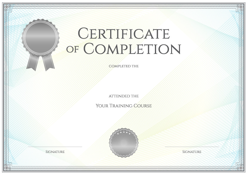 Certificate of completion template design